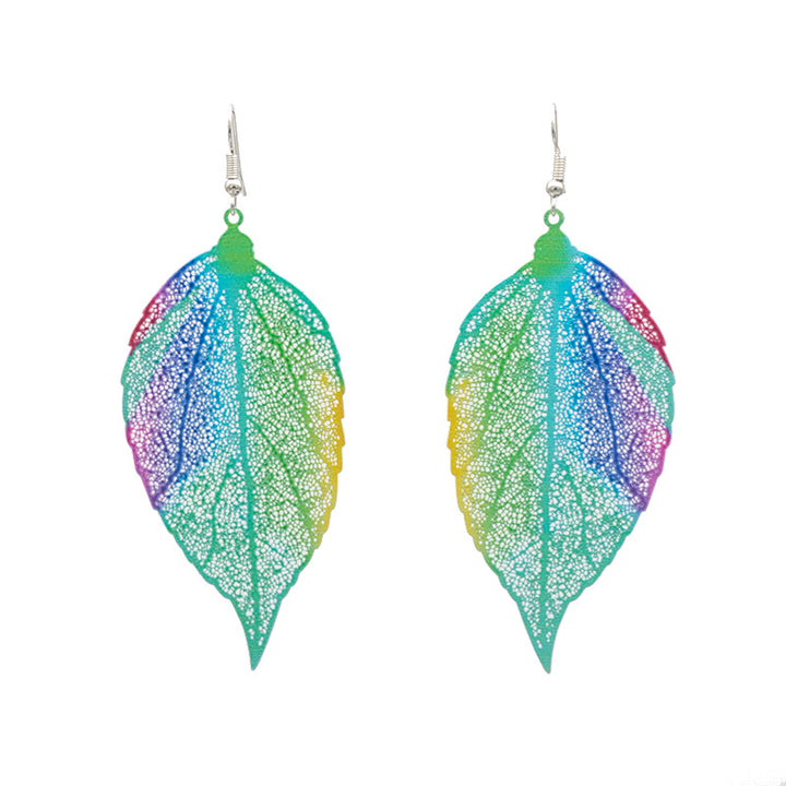 Colorful Leaf-Inspired Dangle Earrings Bowlift