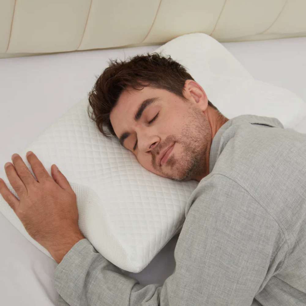 BowLift | Pillow for Sleep Apnea & Snoring Relief – Ergonomic Memory Foam Anti-Snore Pillow for Better Breathing & Deep Sleep Support