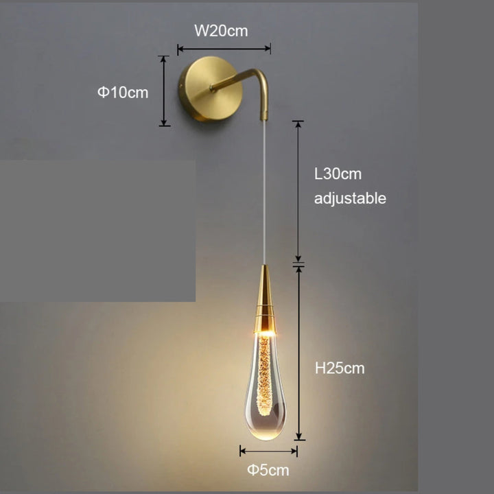 BowLift | GlimmerGlass | Modern Crystal Raindrop Light