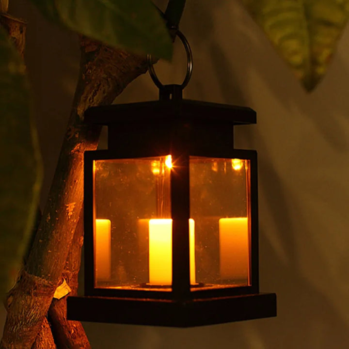 BowLift | Solar Lantern with LED Candle – Hanging Lamp for Garden & Terrace, Decorative Light for Outdoor