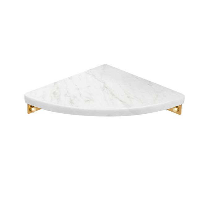 BowLift | 2-piece Bathroom Hardware Set Metal and Marble Bathroom Shelf Set