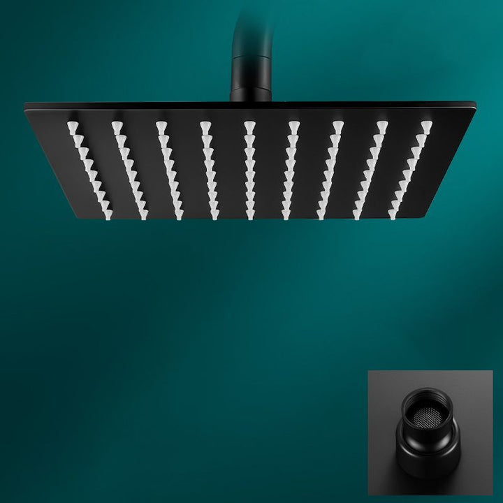 BowLift | Black round fixed shower head Modern design wall-mounted shower head