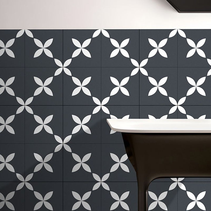 BowLift | Square Indoor Vinyl Floor Peel and Stick Floral Print Waterproof Vinyl Floor