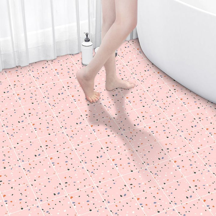 BowLift | Bathroom Square PVC Flooring 24" x 118" x 4mm Peel and Stick Vinyl Flooring