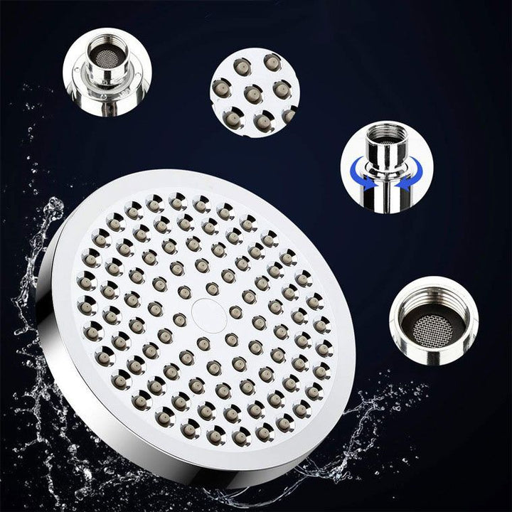 BowLift | 4-Setting Silver Shower Set Concealed Wall Mount Holder Tee with Outlet