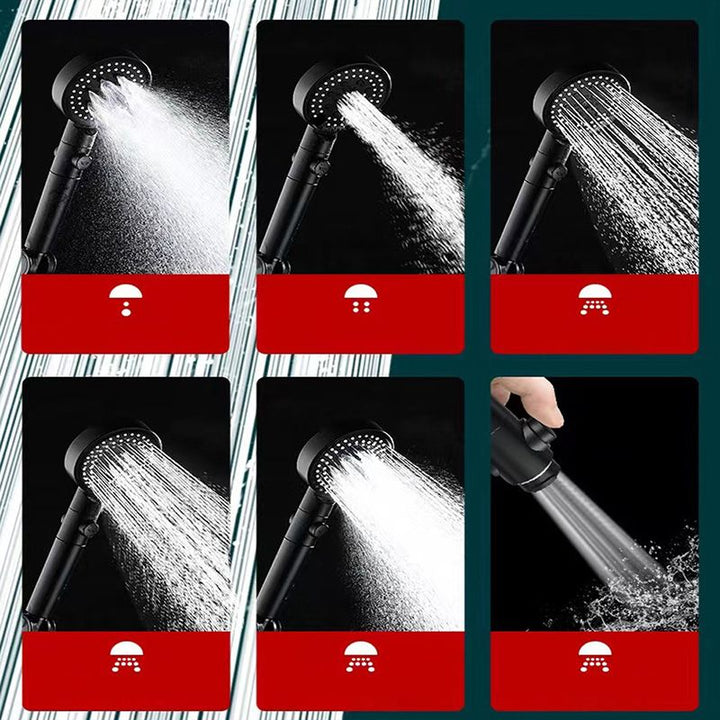 BowLift | Round Handheld Shower Head Plastic Adjustable Spray Pattern Shower Head for Home
