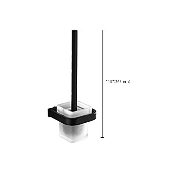 BowLift | Modern Classic Bathroom Accessories Set in Stainless Steel Matte Black Bathrobe Hook/Towel Ring Bar