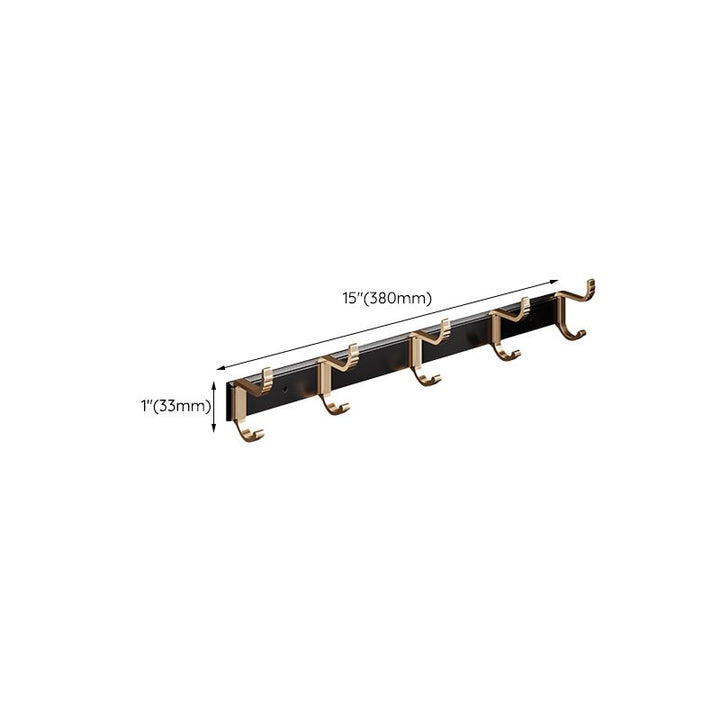 BowLift | Black and Brass Bathroom Hardware Set Modern Stainless Steel Bathroom Shelf/Towel Holder/Paper Holder