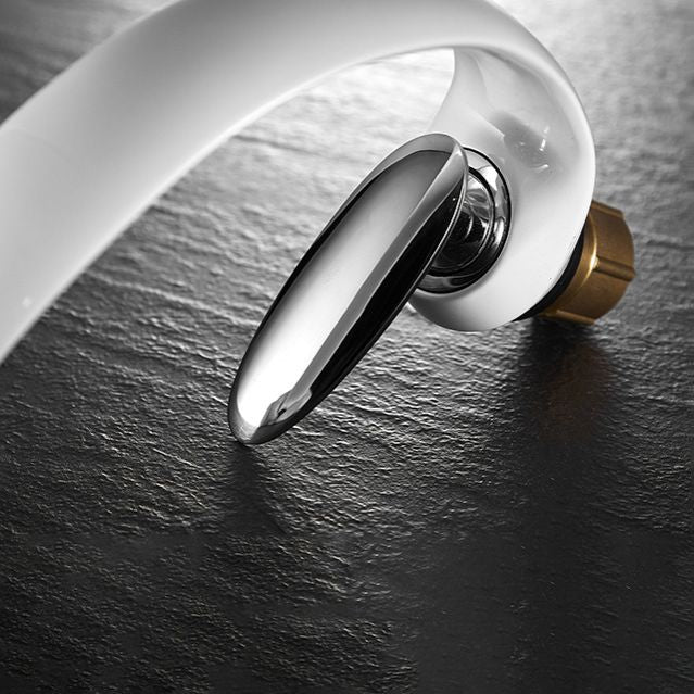 BowLift | Unique Bathroom Waterfall Spout Brass Basin Faucet