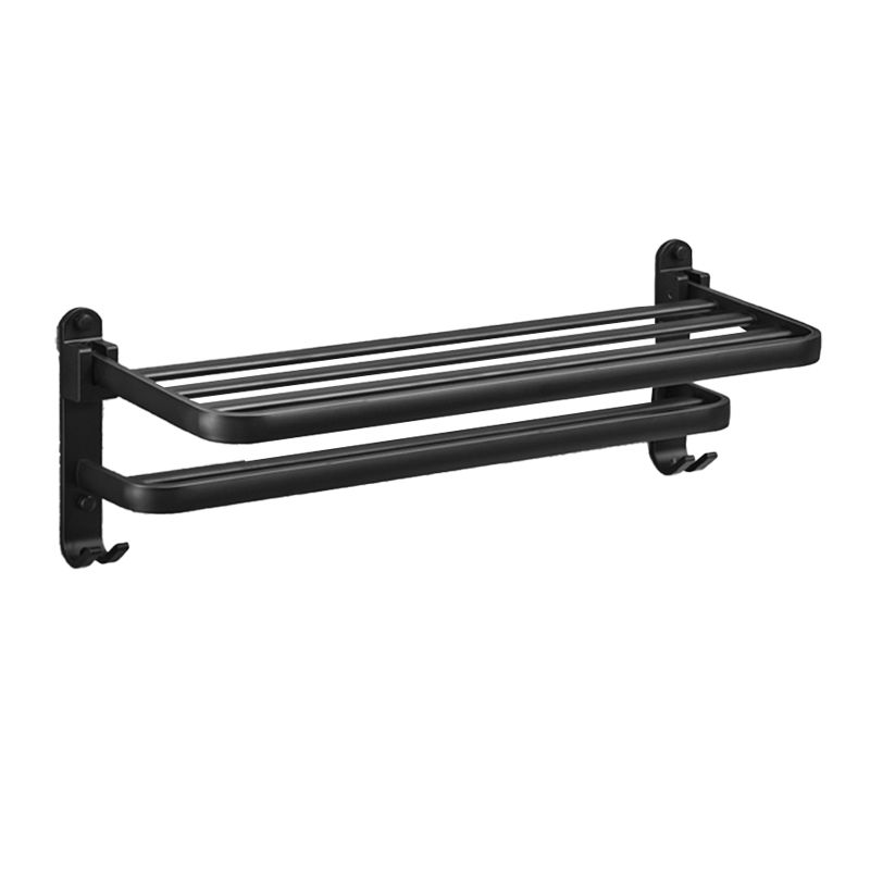 BowLift | Matt Black 5-piece Modern Bathroom Accessory Set with Shelf/Tower Bar & Paper Holder