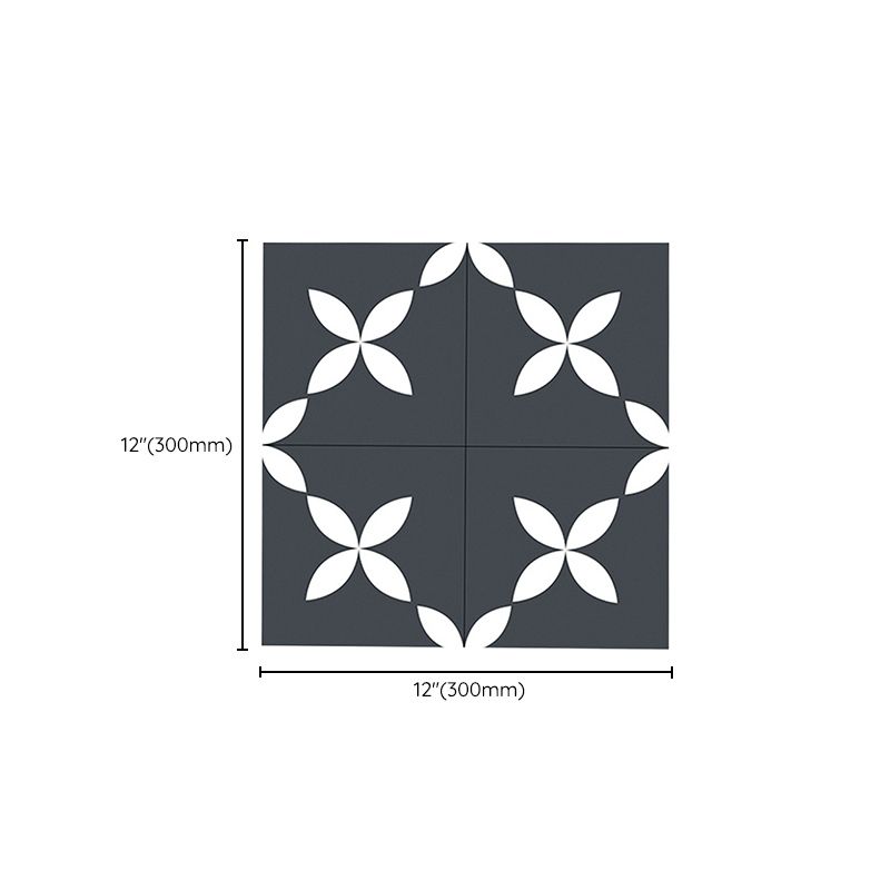 BowLift | Square Indoor Vinyl Floor Peel and Stick Floral Print Waterproof Vinyl Floor
