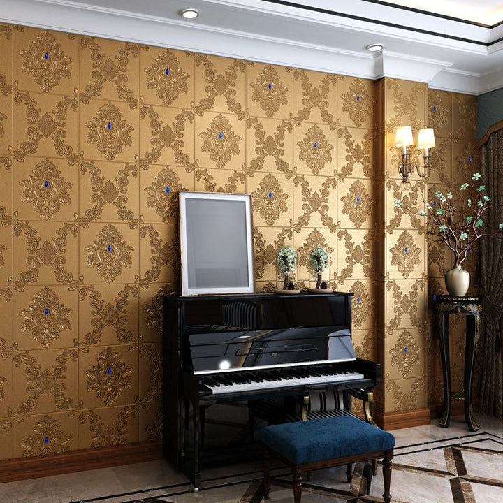 BowLift | Glam Style Foam Wall Panel Living Room 3D Embossed Waterproof Wall Panel