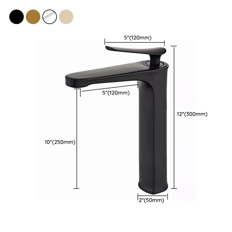 BowLift | 1 Handle Solid Copper Bathroom Sink Faucet Nordic Modern Vanity Faucet with Drain