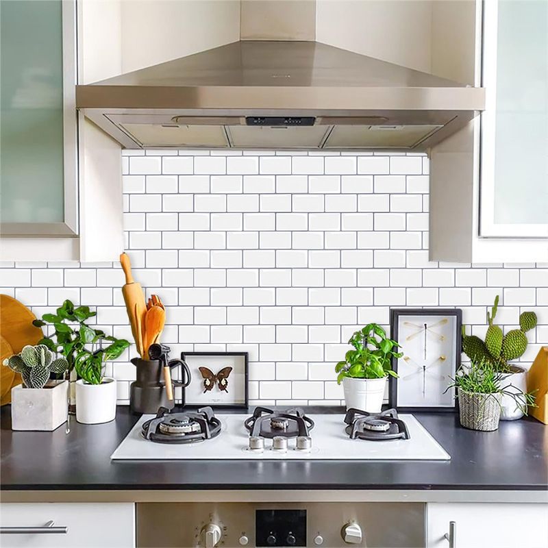 BowLift | Solid Peel & Stick Subway Tile Scratch Resistant PVC Rectangle Peel and Stick Wall Tile