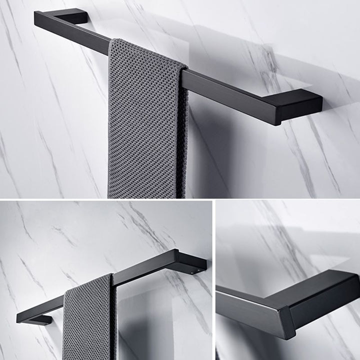 BowLift | 5-piece Modernism Bathroom Accessory Set in Matte Black Stainless Steel