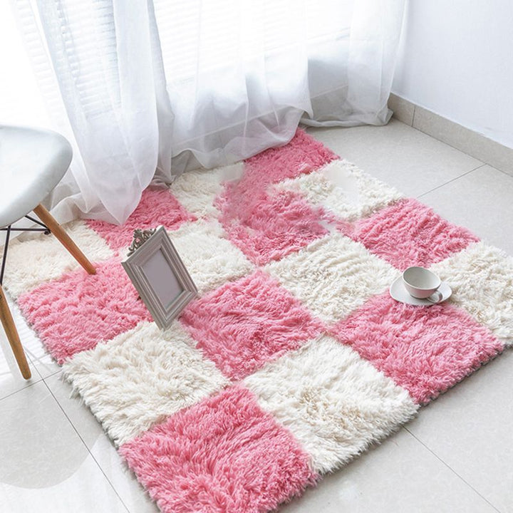 BowLift | Basic carpet tiles solid color long pile square bedroom carpet tiles