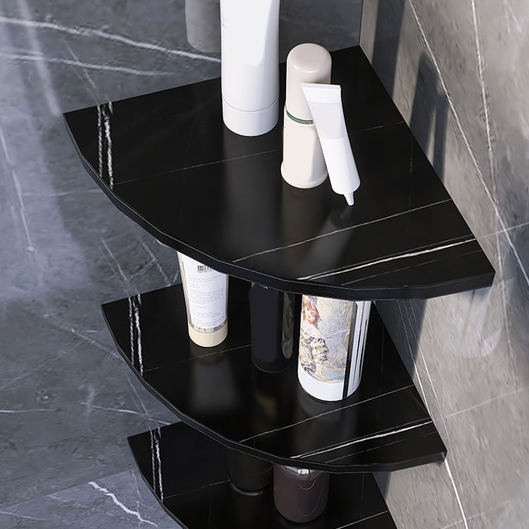 BowLift | 3-piece modern bathroom accessory set marble and metal bathroom shelf