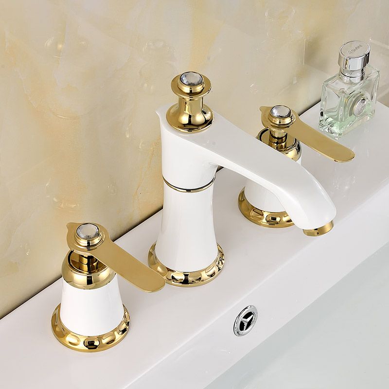 BowLift | Glam Bathtub Faucet Trim Deck Mounted Lever Handle Swivel Spout Bathtub Faucet