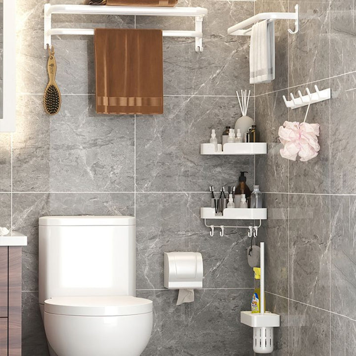 BowLift | Modern Bathroom Hardware Set White Metal Bathroom Accessory Set