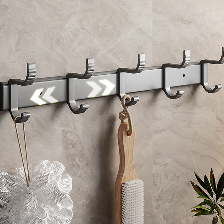 BowLift | Gray Aluminum Bathroom Accessory Set Contemporary Bathroom Shelf