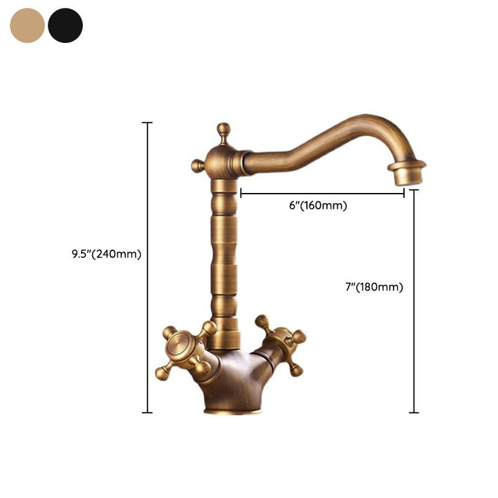 BowLift | Industrial Widespread Bathtub Faucet with Cross Handles Sink Faucet