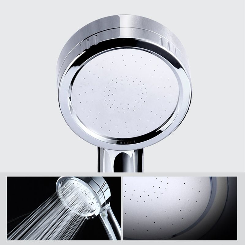 BowLift | Modern handheld shower head 5 spray patterns chrome round wall mounted shower head