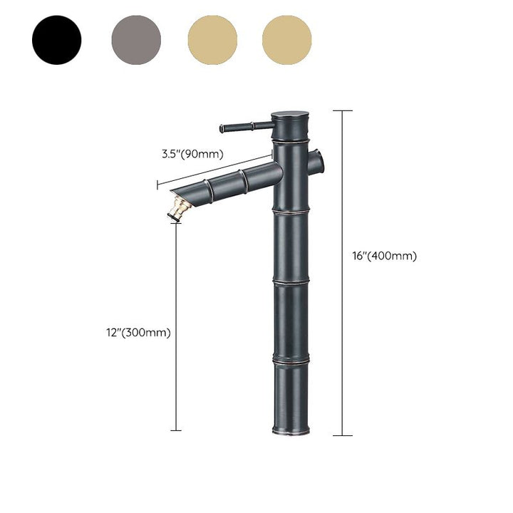 BowLift | Farmhouse Vessel Sink Faucet Copper 1-Handle Low Arc Vessel Faucet for Bathroom
