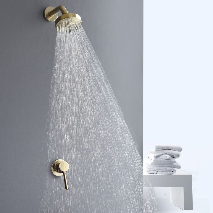 BowLift | Stainless Steel Shower Combination Round Fixed Shower Head with Shower Arm