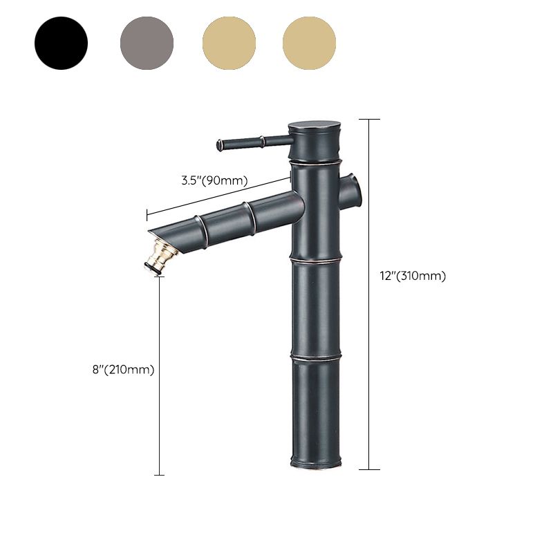BowLift | Farmhouse Vessel Sink Faucet Copper 1-Handle Low Arc Vessel Faucet for Bathroom
