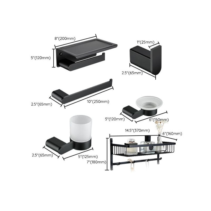 BowLift | Contemporary bathroom accessory single piece or in set made of black metal