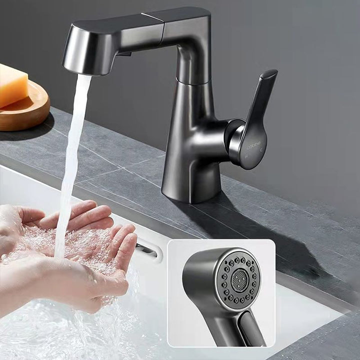 BowLift | Modern 1-Lever Sink Faucet Round Basin Faucet Brass