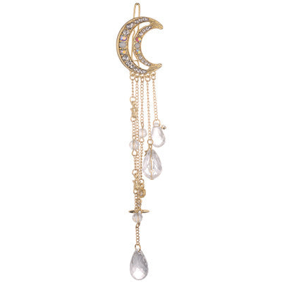 Celestial Moon-Inspired Dangle Brooch Bowlift