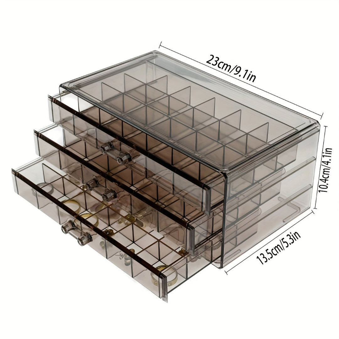 EleganceBox - Luxury Jewelry Organizer with 72 Compartments Bowlift