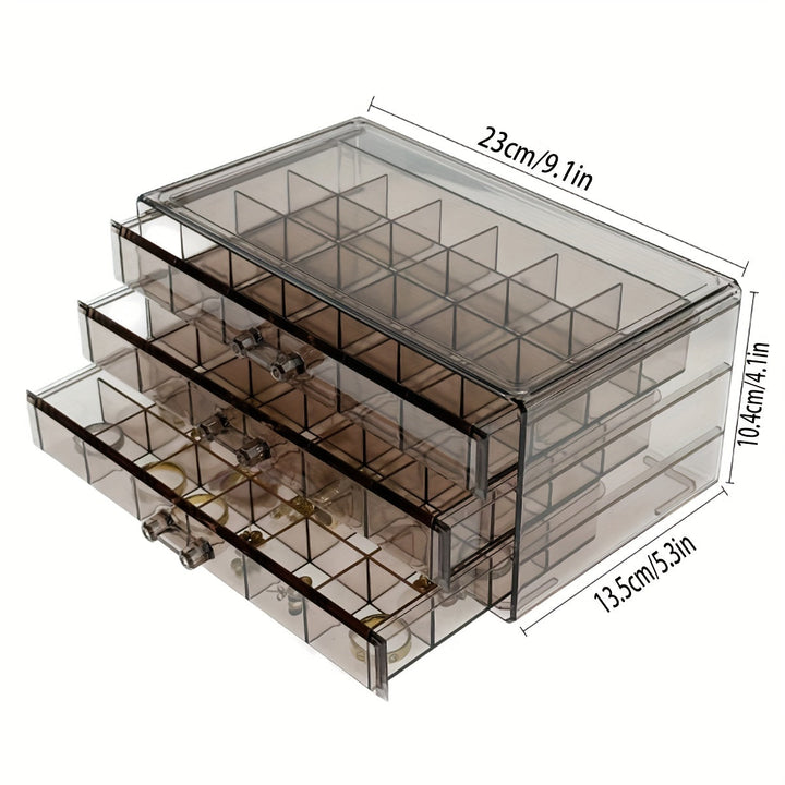 EleganceBox - Luxury Jewelry Organizer with 72 Compartments Bowlift