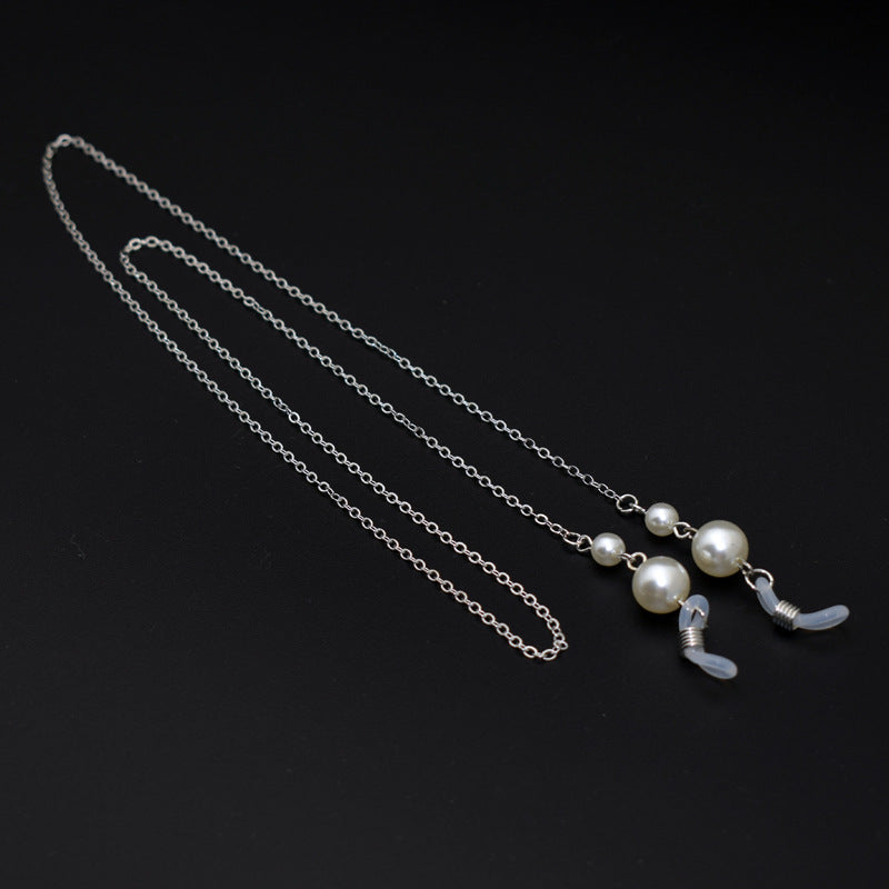 Elegant Long Pearl Chain Eyewear Holder Bowlift