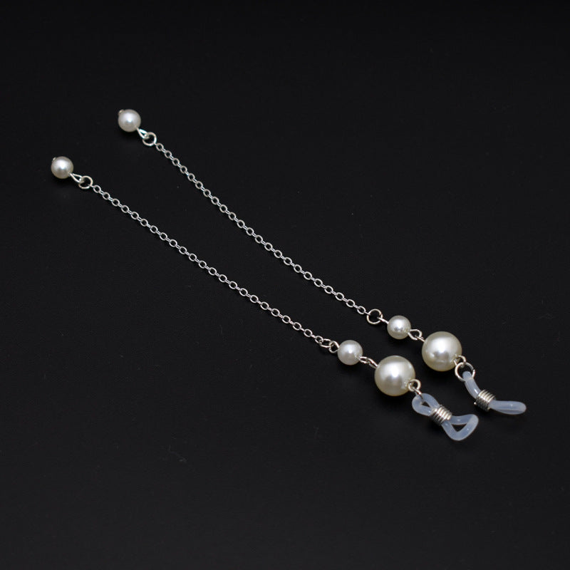 Elegant Long Pearl Chain Eyewear Holder Bowlift