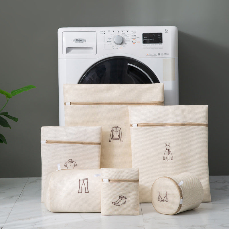 Breathable mesh laundry bag set with zip organizers Bowlift