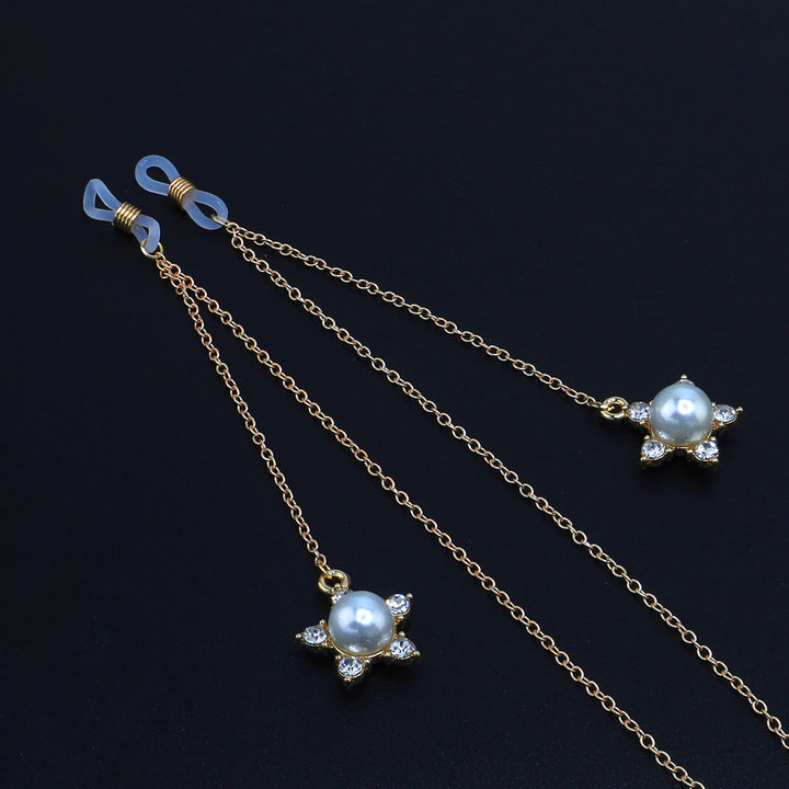 Pearl-Accented Eyewear Chain Bowlift