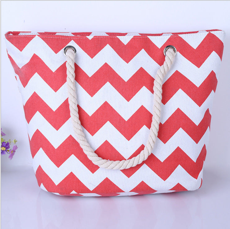 Large shopping bag with modern zigzag design Bowlift