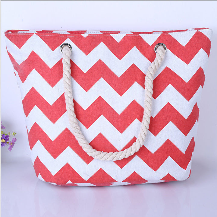 Large shopping bag with modern zigzag design Bowlift