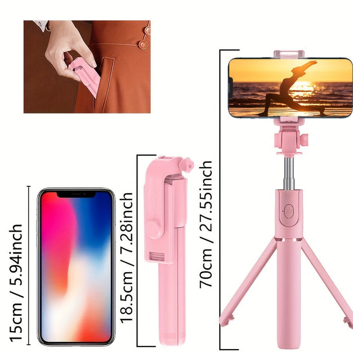 BowLift | Flexible Selfie Stick with Wireless Remote Control and 360° Rotation – Compact Selfie Pole for iPhone and Travel