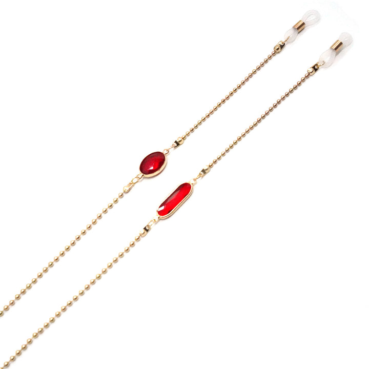 Elegant Gemstone Glasses Chain Bowlift