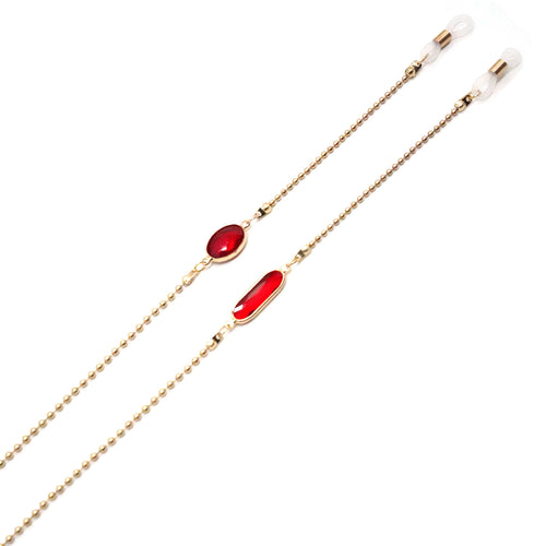 Elegant Gemstone Glasses Chain Bowlift