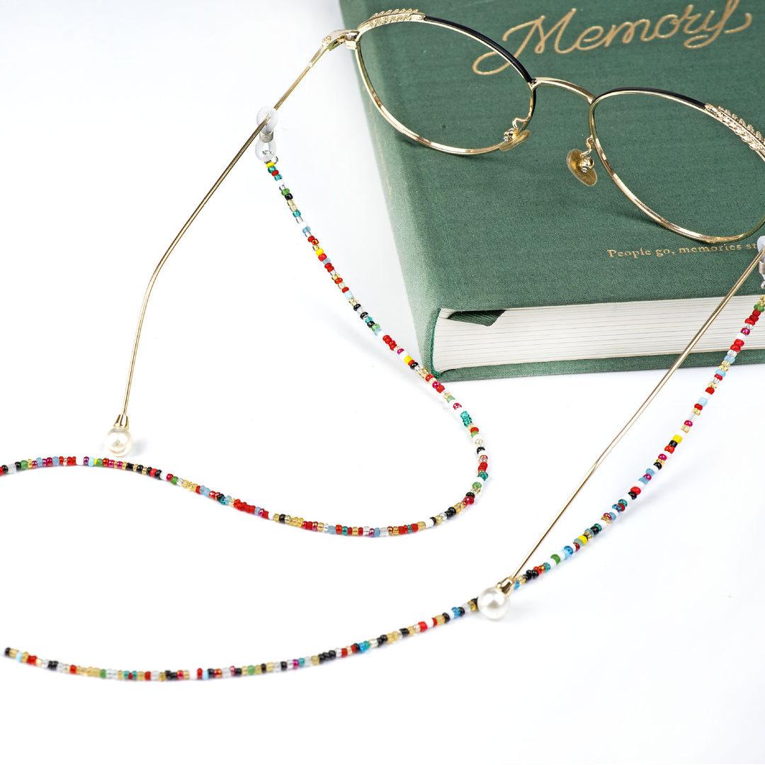 Colorful Beaded Eyewear Retainer Chain Bowlift