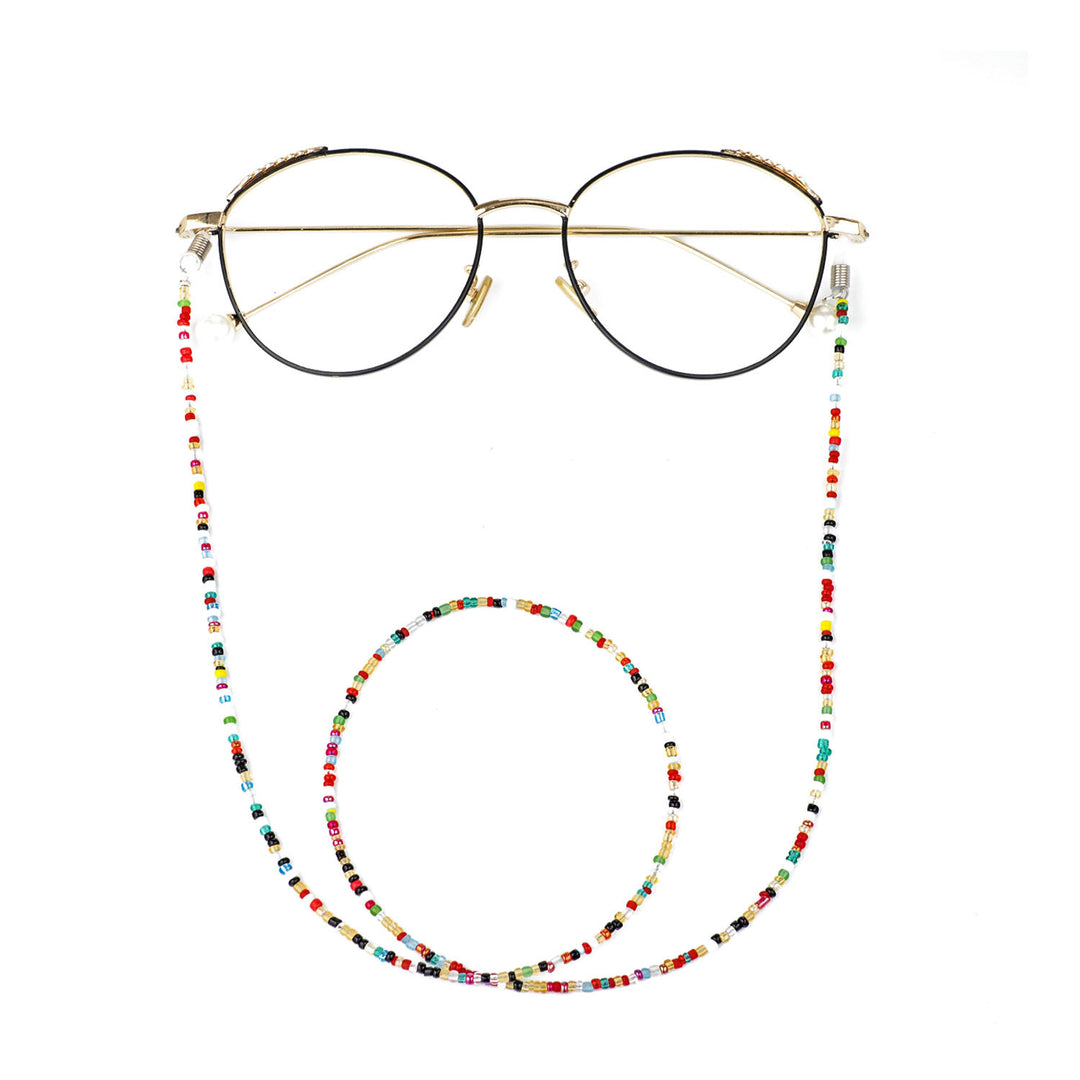 Colorful Beaded Eyewear Retainer Chain Bowlift
