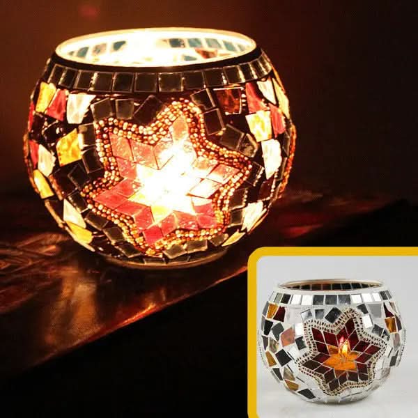 BowLift | Mosaic Glass Candle Holder for Home Decor