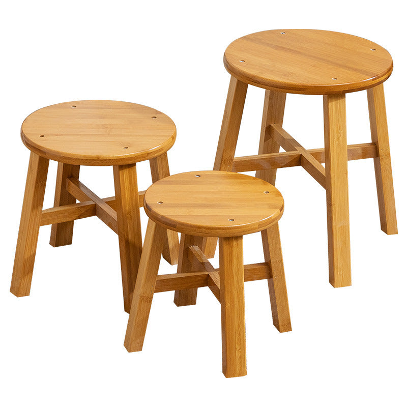 Ottoman Made of Natural Bamboo With Stable Construction Bowlift