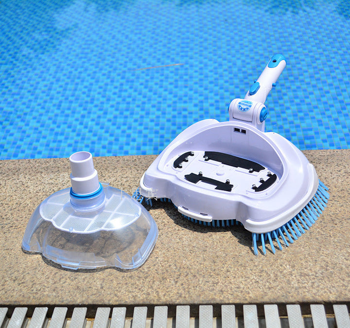Automatic suction pool cleaner with rotating brush heads and clear debris chamber Bowlift