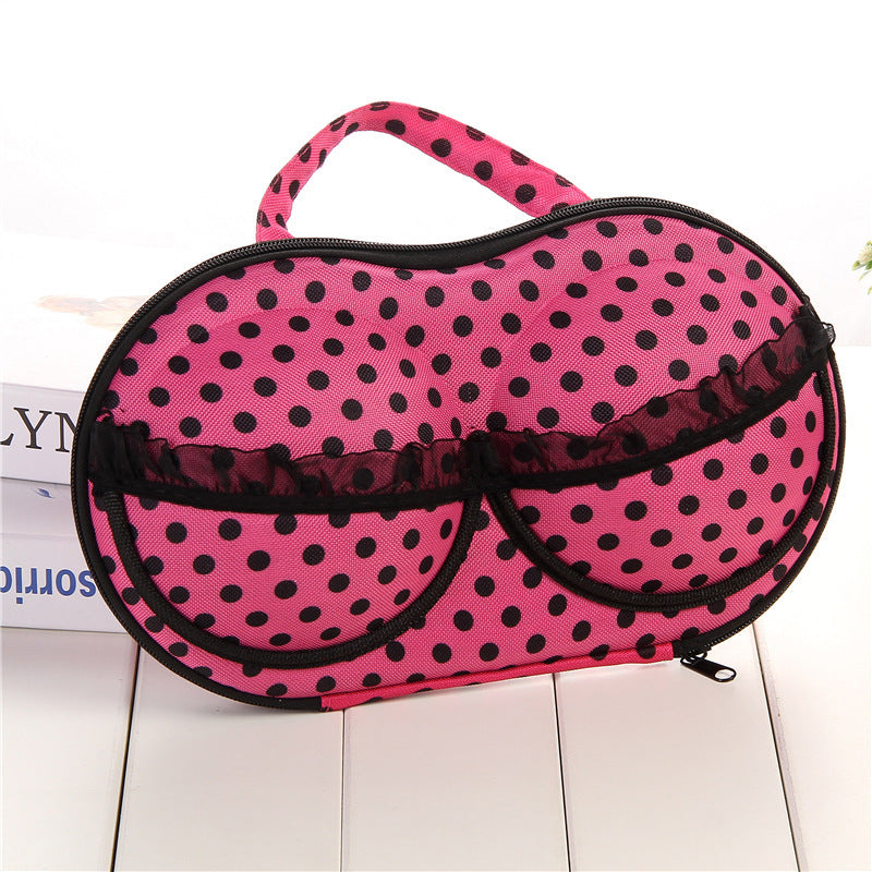 Polka Dot Travel Makeup Organizer Case Bowlift