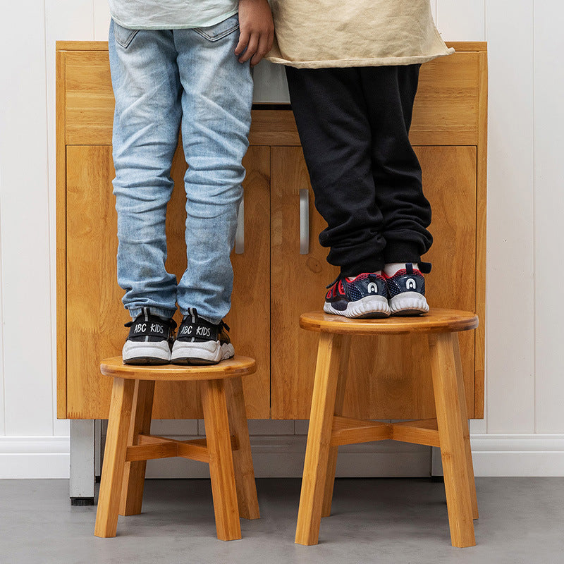 Ottoman Made of Natural Bamboo With Stable Construction Bowlift